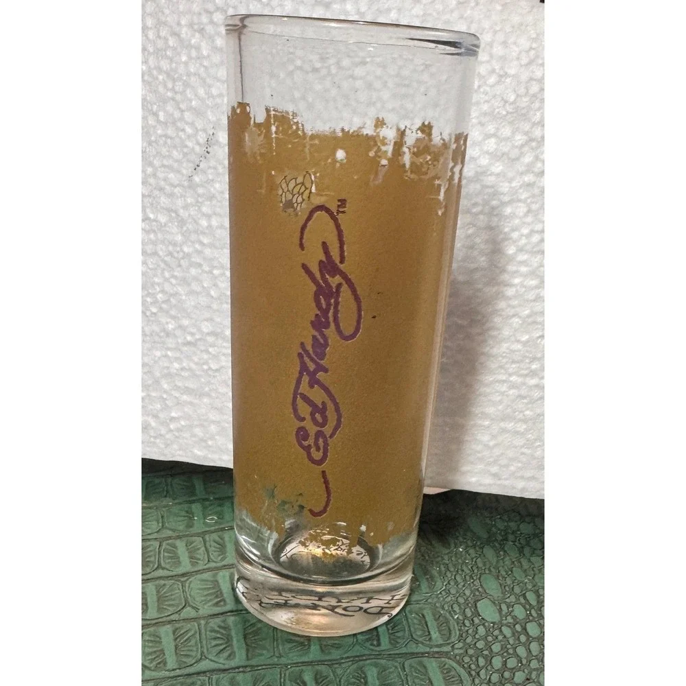 Vintage Don Ed Hardy Designs‎ Skull Eagle Snake Highball Glass Tattoo Art, Y2K